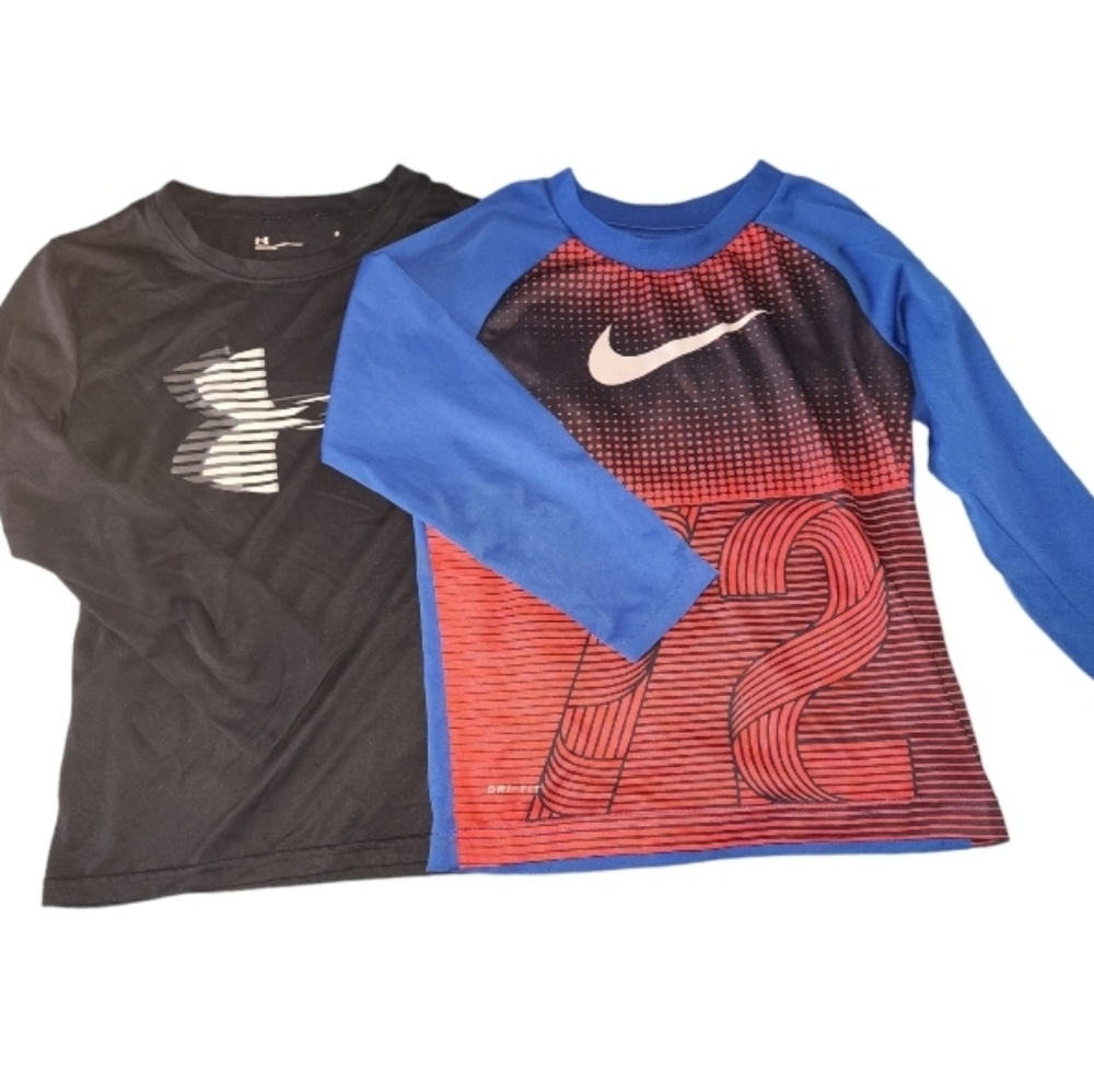 💕Boy Nike Under Armour shirts size 6